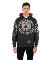 Sudadera versátil para hombre con estampados de marca modernos 19078 Gris