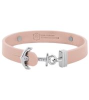 Paul Hewitt Damen Armband mit Anker-Verschluss Echtleder-Armreif Arm-Schmuck Edelstahl-Armband in Grün oder Beige