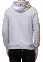 Felpa sportiva da uomo con cappuccio, con grande stampa e logo sul davanti. Felpa con cappuccio 19154 disponibile in nero, antracite o grigio.