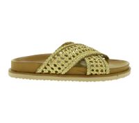 modische INUOVO Damen Echtleder-Pantoletten mit flexibler Laufsohle Schlupf-Schuhe 396052 Braun