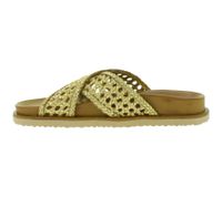 modische INUOVO Damen Echtleder-Pantoletten mit flexibler Laufsohle Schlupf-Schuhe 396052 Braun