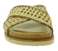 modische INUOVO Damen Echtleder-Pantoletten mit flexibler Laufsohle Schlupf-Schuhe 396052 Braun