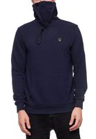 Felpa sportiva da uomo con cappuccio, 19140, disponibile in nero, kaki, grigio, blu e bianco.