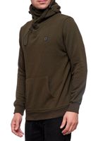 Felpa sportiva da uomo con cappuccio, 19140, disponibile in nero, kaki, grigio, blu e bianco.