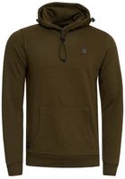 Felpa sportiva da uomo con cappuccio, 19140, disponibile in nero, kaki, grigio, blu e bianco.
