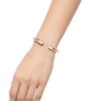 Stilvolles Calvin Klein Damen Edelstahl-Armband mit funkelnden Kristallen Arm-Schmuck Handgelenk-Schmuck Größe XS KJ8YPF1402 Rosegold