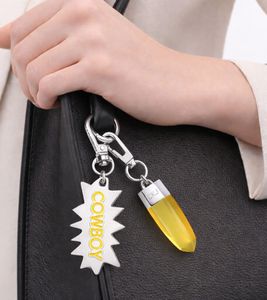 Cool Calvin Klein Downtown Charm Set - Stainless Steel Pendants with Contrasting Resin and COWBOY Logo - Bag Accessories - 7 x 1.3 cm - KJJCJA090200 - Silver/Yellow