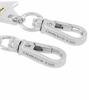 Ensemble de breloques Calvin Klein Downtown - Pendentifs en acier inoxydable avec résine contrastante et logo COWBOY - Accessoires de sac - 7 x 1,3 cm - KJJCJA090200 - Argent/Jaune