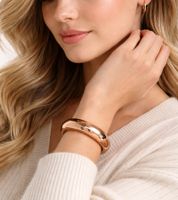 Brazalete Ellipse de Calvin Klein para mujer en acero inoxidable - Elegante pulsera y joya de muñeca KJ3QPD1001XS Oro rosa