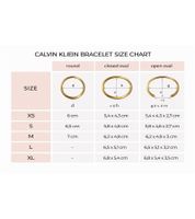 Elegant Calvin Klein Open Clinc Women's Bangle in Stainless Steel, Size XS, KJ9PMF0001, Silver