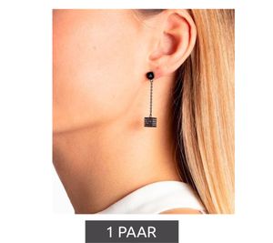 Pendientes Calvin Klein para mujer con cristales de Swarovski, de acero inoxidable, KJ9CVE140200, gris/rosa claro