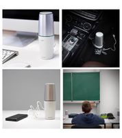 Richter Portable UV Air Purifier with USB Port, Air Sterilizer, UV Disinfection, Air Purification, Odor Removal MSP1 White/Silver