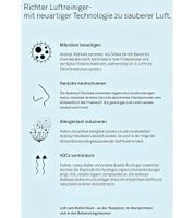 Richter Portable UV Air Purifier with USB Port, Air Sterilizer, UV Disinfection, Air Purification, Odor Removal MSP1 White/Silver