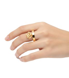Timeless Calvin Klein Women's Ring with Cube Pendant, Stainless Steel Ring, Finger Ring KJ3HJR10010 Gold