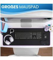 Tapis de souris gaming RGB Everlasting Comfort avec éclairage LED, repose-poignets et modes de couleurs changeants - Grand tapis de souris 80 x 30 cm - Noir