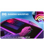 Tapis de souris gaming RGB Everlasting Comfort avec éclairage LED, repose-poignets et modes de couleurs changeants - Grand tapis de souris 80 x 30 cm - Noir