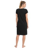 Chemise de nuit d'allaitement/de maternité pratique en coton noir 943160