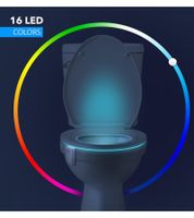 Luz de baño LumiLux con sensor de movimiento, LED de 16 colores, blanca
