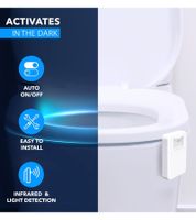 Luz de baño LumiLux con sensor de movimiento, LED de 16 colores, blanca