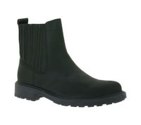 Elegante Clarks Orinoco2 Mid Echt-Leder Damen Chelsea-Boot Stiefelette 26161664 Schwarz