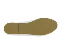 Timeless Women's Ballerina Flats in Faux Leather, Peep-Toe Summer Shoes 936522 White