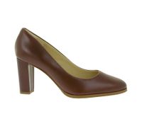 Clarks Kaylin Cara Women's High Heels Evening Shoes with Heel Genuine Leather Slip-On Pumps 26167441 Cognac Brown