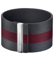 Pulsera Calvin Klein de cuero genuino para mujer con una franja ancha en contraste. Talla XS (15 cm) KJ9K en negro, azul marino, rojo o antracita.
