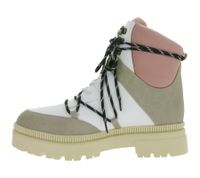 Fashionable Women's Ankle Boots, Lined Lace-Up Winter Shoes, Desert Boots 969448 Beige/White/Pink