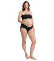2er Pack Damen Umstands-Slip Unterwäsche aus Bio-Baumwolle Schwangerschafts-Unterhose 944207 Schwarz/Weiß