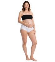 2er Pack Damen Umstands-Slip Unterwäsche aus Bio-Baumwolle Schwangerschafts-Unterhose 944207 Schwarz/Weiß