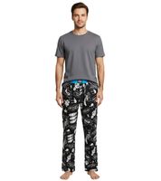 Pantalones de pijama RE:COVERED para hombre con estampado de Star Trek o Star Wars, algodón, gris o blanco/negro