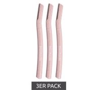 3-Pack Bondiblades Women's Derma Razor Dermaplaning Razor for Removing Peach Hair, Pink