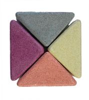 4-Pack fesh! Aroma Bath Bombs in Four Different Colors and Scents - Sustainable Bath Accessories - Wellness Blue/Purple/Orange/Yellow