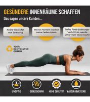 Rubber King Trainingsmatte rutchfeste Gummimatte Schutzunterlage für Hantelbänke, Racks, Crosstrainer, Laufbänder oder Heimtrainer Fitnessmatte Sport-Matte 183 x 91 cm Schwarz