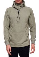 Felpa con cappuccio da uomo alla moda con mascherina integrata. Felpa con cappuccio 19139 Grigio scuro, Grigio chiaro, Blu, Cachi o Rosso
