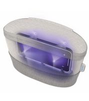 Tragbare HoMedics UV-Desinfektionstasche wiederaufladbarer Hygienebeutel SAN-B100GY-EU Grau
