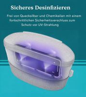 Tragbare HoMedics UV-Desinfektionstasche wiederaufladbarer Hygienebeutel SAN-B100GY-EU Grau