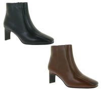 Elegant Clarks Women's Seren 55 Top British Tan Genuine Leather Heeled Ankle Boots – Classic Ankle Boots 2616694 Cognac Brown or Black