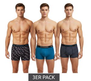 Pack de 3 calzoncillos bóxer SCOTCH & SODA para hombre con ropa interior de algodón elástico SSSP25M166645-433 Azul/Negro/Rojo