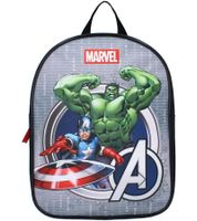 VADOBAG Kinder Rucksack im Avengers-Design mit Hulk und Captain America-Print Tages-Rucksack Kindergarten-Rucksack 5L 202-399 Grau