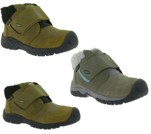 Waterproof KEEN Kootenay IV Mid Kids' Winter Shoes/Snow Boots with Eco Anti-Odor Treatment, Brown or Gray