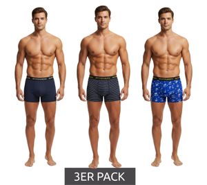 3er Pack SCOTCH & SODA Herren Boxershorts mit Baumwoll-Stretch Unterwäsche Unterhose SSSP25M166645-421 Blau/Bunt