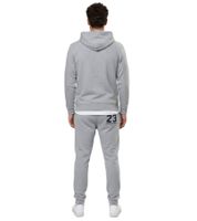 VINSON Men's Cotton Hoodie with Logo Print, Gray