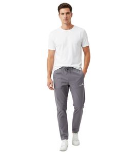 Pantalones deportivos ligeros KangaROOS para hombre, pantalones de entrenamiento, pantalones de jogging con cintura elástica y cordón, gris