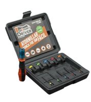 Jeu de tournevis magnétique MICATON avec porte-embouts magnétique, 5 embouts magnétiques et 5 embouts de rechange (PH0, PH1, PH2, PH3, SQ2), Noir/Multicolore