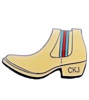 3er Pack Calvin Klein Unisex Anstecknadeln im Boots-Design Edelstahl-Pins-Up Emaille-Broschen KJJNDH300 Schwarz, Orange, Beige, Rot, Braun, Blau