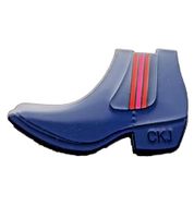 3er Pack Calvin Klein Unisex Anstecknadeln im Boots-Design Edelstahl-Pins-Up Emaille-Broschen KJJNDH300 Schwarz, Orange, Beige, Rot, Braun, Blau