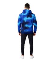 Felpa con cappuccio da uomo Formula E con motivo mimetico, pullover in cotone, Motorsport 701223606 001 Blu/Turchese