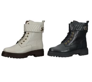 Stivaletti da donna SCAPA di alta qualità, scarpe stringate in vera pelle 6664, beige o nero