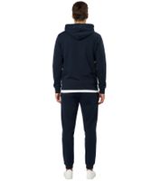 VINSON Herren Hoodie Baumwoll-Pullover mit Logo-Print Kapuzen-Pullover 104634 in Grau oder Dunkelblau